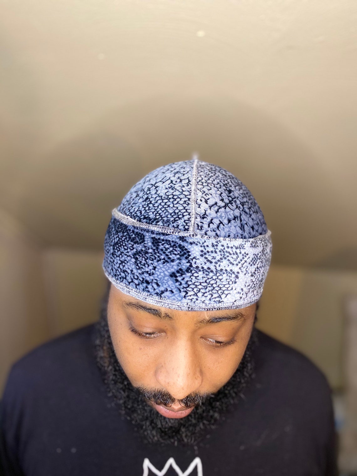 Grey Snakeskin Print Soft Velvet Durag | Etsy