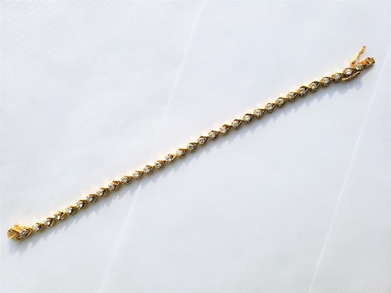 SALE___Tennis Bracelet “E”  925 FAS  Estate Vinta… - image 8