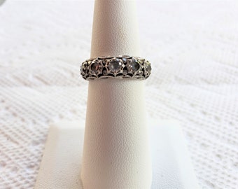 Sale__size and 3/4 --- Tacori IV CZ 925 China Ring Estate