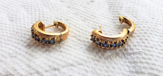 Deep Blue and Gold-colored Earrings set U2 Estate… - image 4