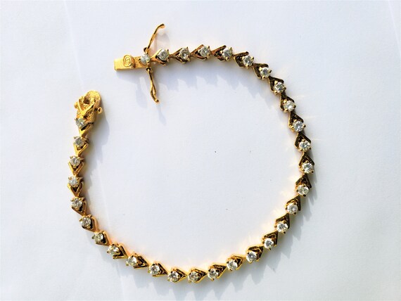 SALE___Tennis Bracelet “E”  925 FAS  Estate Vinta… - image 2