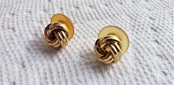 Gold-colored Earrings set F Estate Vintage --- FR… - image 2