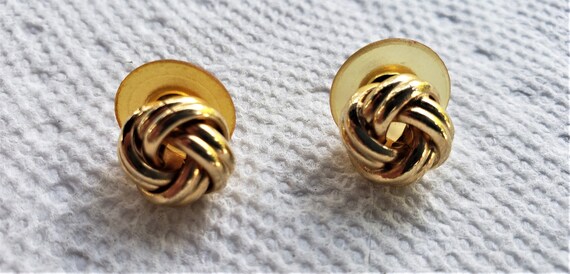 Gold-colored Earrings set F Estate Vintage --- FR… - image 1
