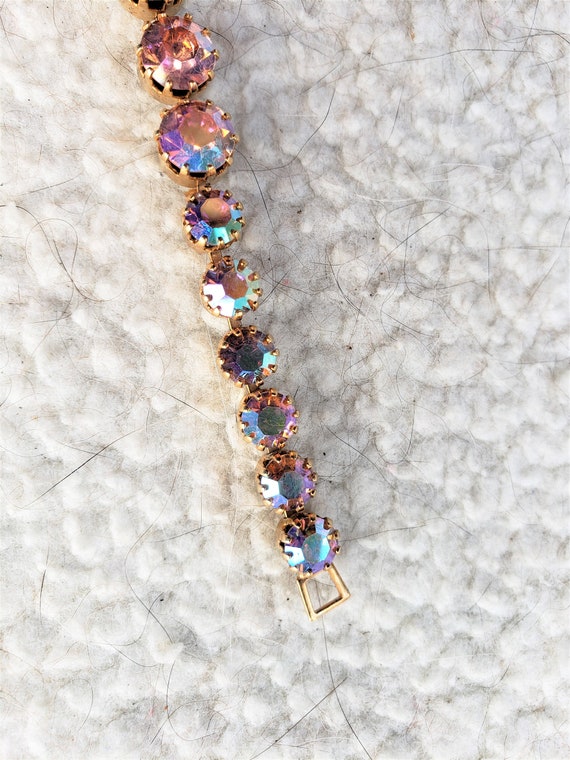 Clear and Rainbow Bracelet Estate Vintage --- FRE… - image 6