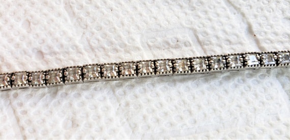 SALE___Tennis Bracelet ST13 925 Silver -- Estate … - image 3