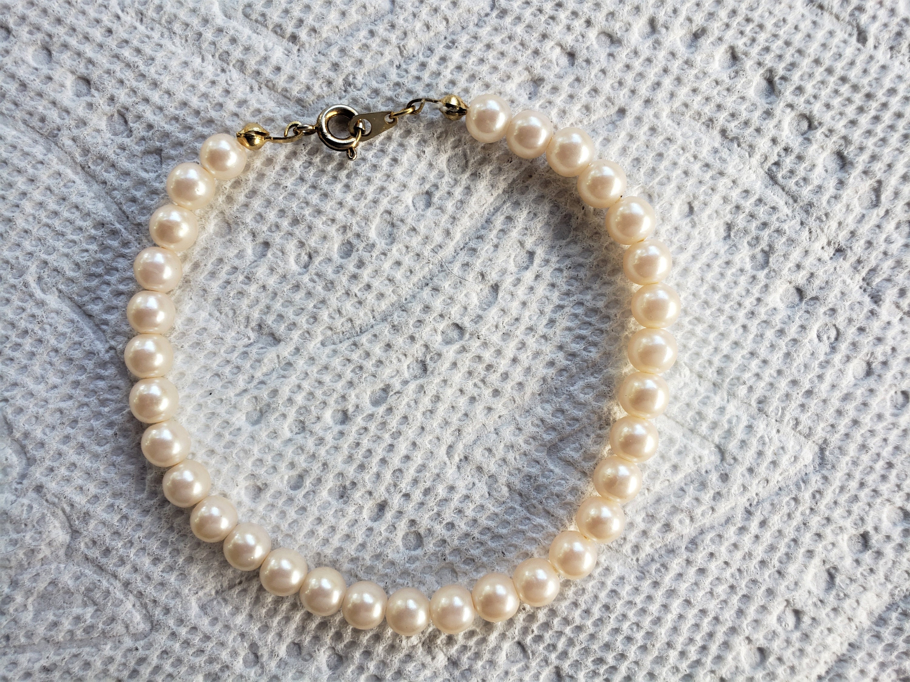 Lovely 6mm Faux Pearl Bracelet Estate Vintage FREE SHIPPING Etsy UK