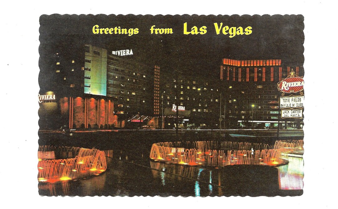 Greetings From Las Vegas 1974 Postcard FREE USA Shipping Etsy