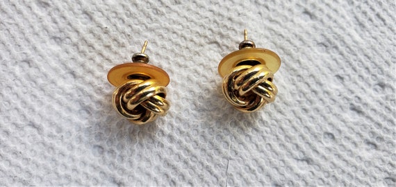 Gold-colored Earrings set F Estate Vintage --- FR… - image 3