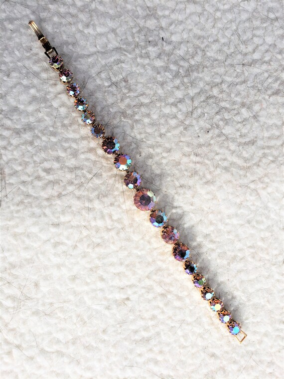 Clear and Rainbow Bracelet Estate Vintage --- FRE… - image 7