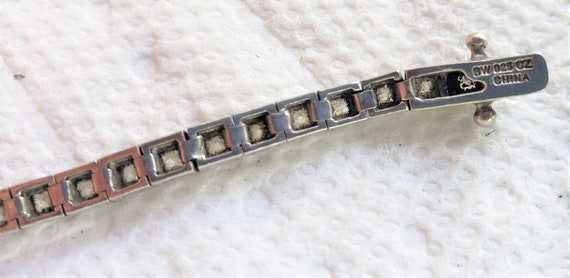 SALE___Tennis Bracelet ST13 925 Silver -- Estate … - image 5