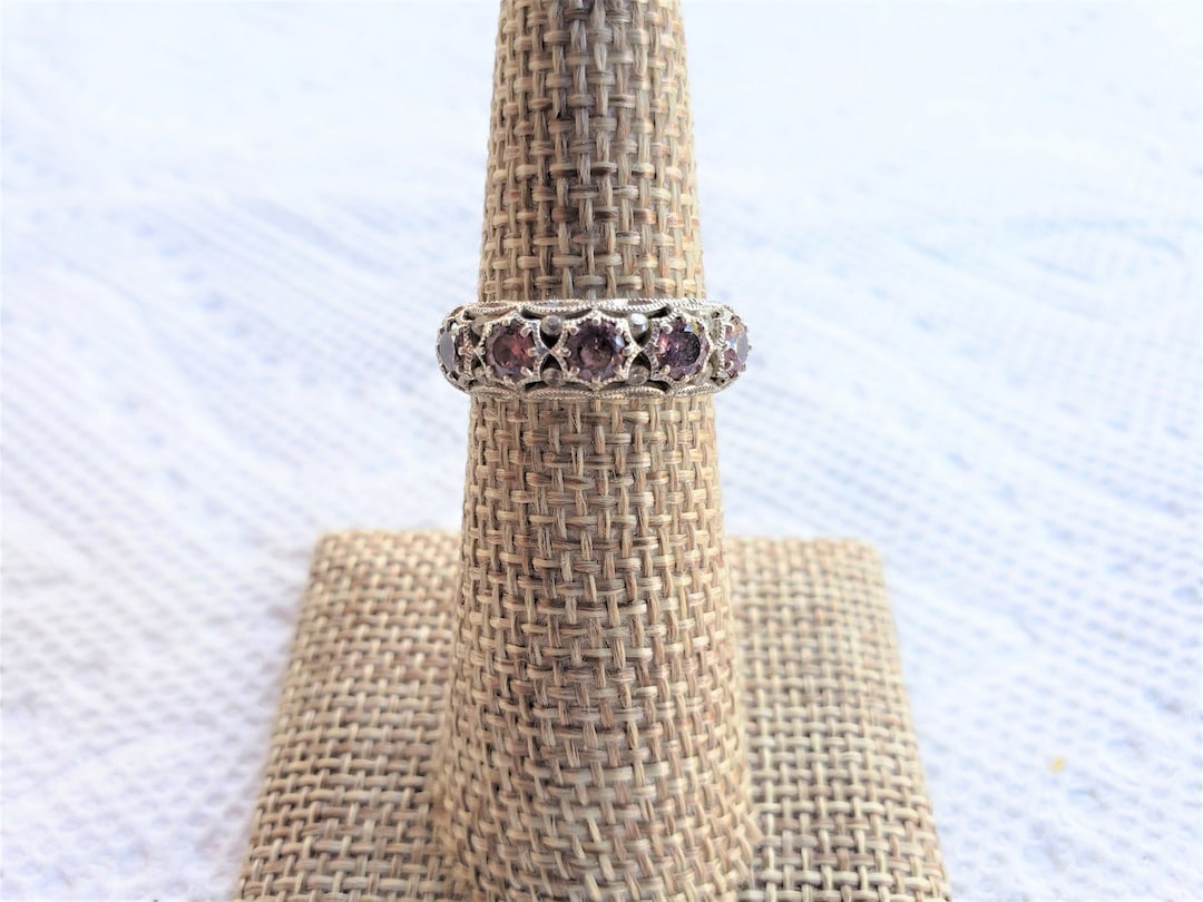 Buy Sale___size Pink Stones Tacori IV CZ 925 China Ring Estate