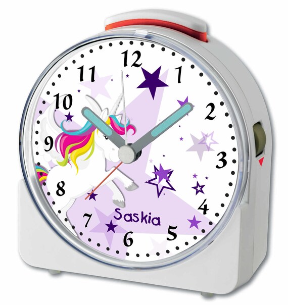 Despertador infantil radiocontrolado blanco motivo unicornio violeta -   España