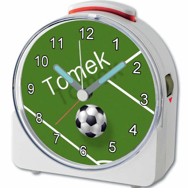 Kinder Funkwecker weiß Motiv Fußball