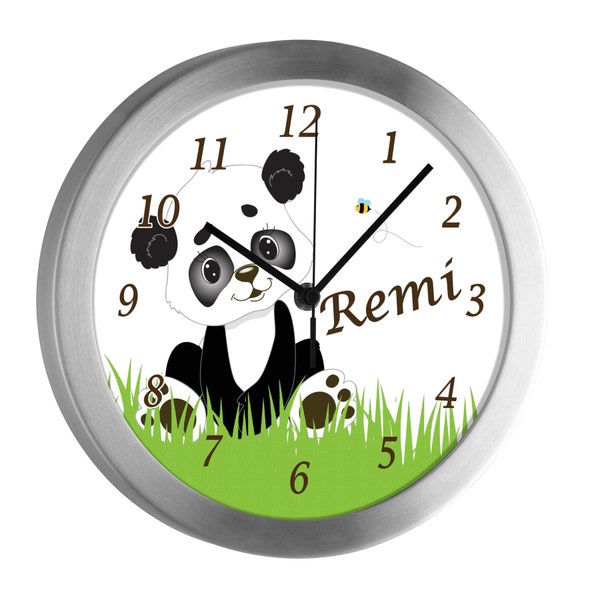 Children's room radio clock Panda Bear