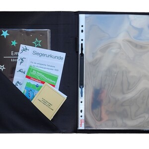 zeugnismappe personalisiert mit Namen Schmetterling Ornamente Blau image 6