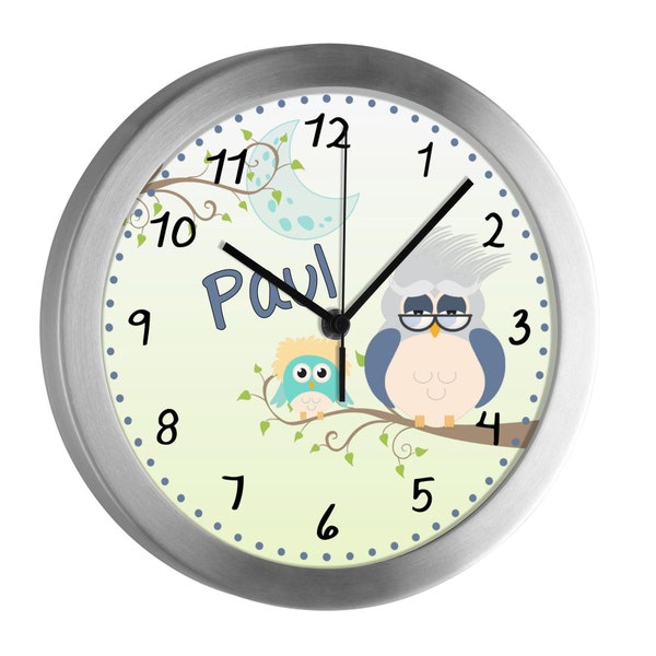 Children's room radio clock owl grandpa