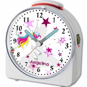 Kinder Funkwecker weiß Motiv Einhorn Rosa