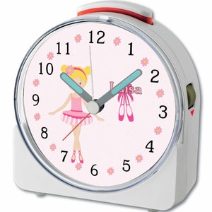 Children&#39;s radio alarm clock white motif Balerina