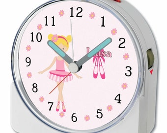 Children's radio alarm clock white motif Balerina