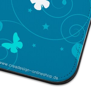 zeugnismappe personalisiert mit Namen Schmetterling Ornamente Blau image 3