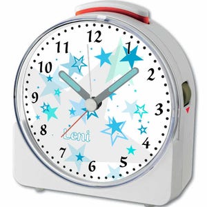 Kinder Funkwecker weiß Motiv Sterne Türkis