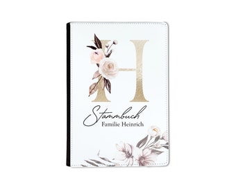 Stammbuch A5 Boho Gold Braun Letter personalisierbar