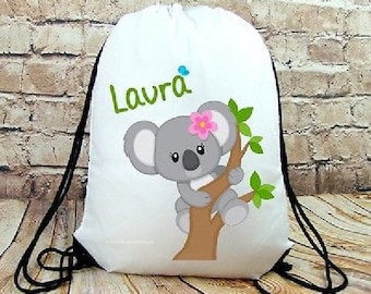 Koala bear gym bag with name