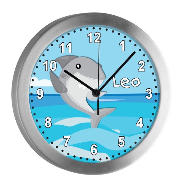 Children's room radio clock shark