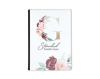 Family book A5 Boho Gold Blackberry Letter personalizable