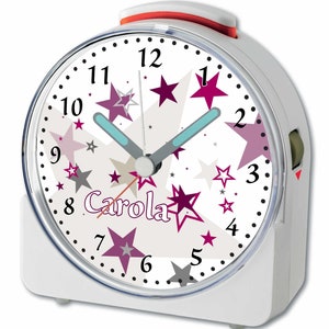 Kinder Funkwecker weiß Motiv Sterne Brombeere