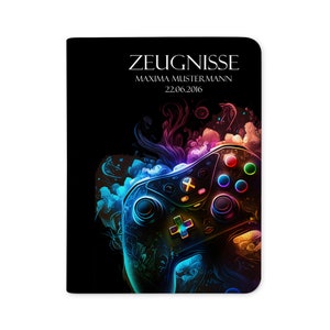 Zeugnismappe  Zeugnisse Sichtbuch Mädchen Dokumentenmappe A4 Gamer