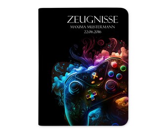 Zeugnismappe  Zeugnisse Sichtbuch Mädchen Dokumentenmappe A4 Gamer