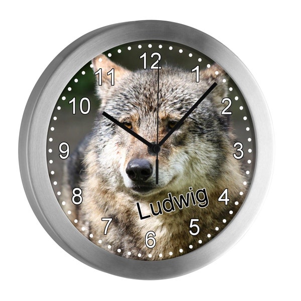 Children's room radio clock Wolf