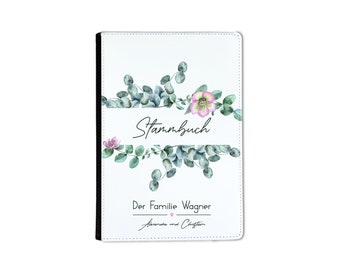 Stammbuch A5 Eucalyptus Blume personalisierbar