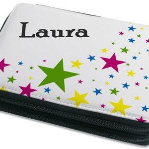 Pencil case, pencil case, pencil case, personalized with name stars
