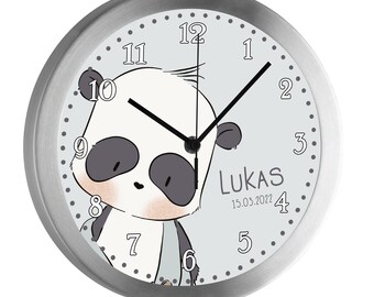 Children's wall clock wall clock children's room children panda Berna personalized
