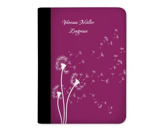 certificate folder personalized with name dandelion blackberry