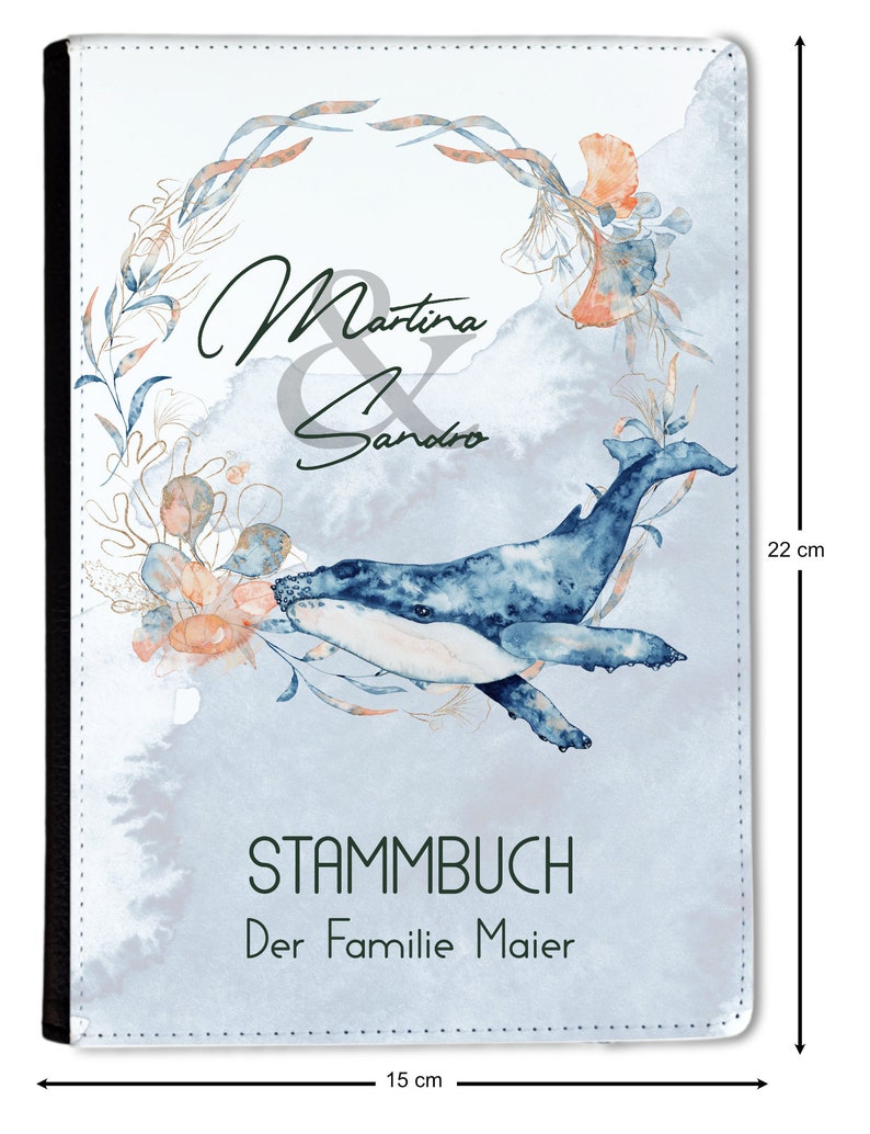 Stammbuch A5 Unterwasserwelt Watercolor personalisierbar Bild 2