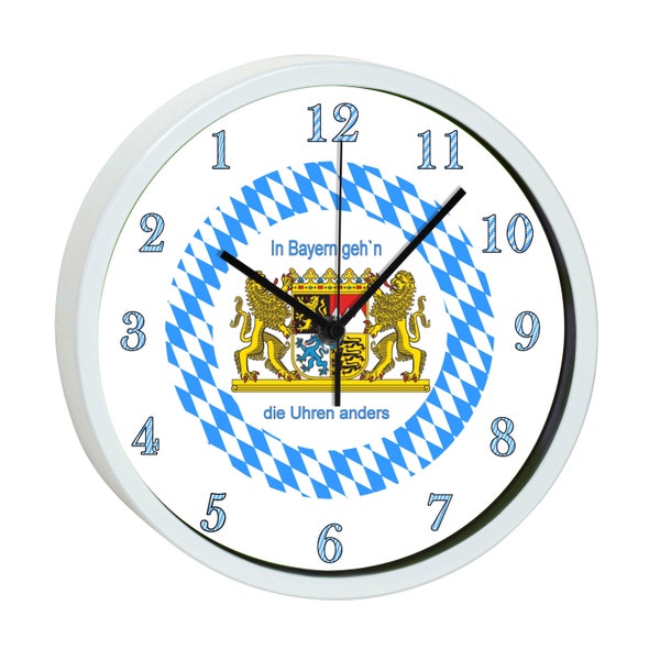Children's wall clock with colorful frame motif Bavaria