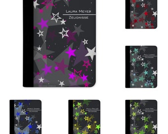 Certificate/document folder motif starry sky