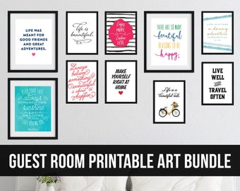 Guest Room Printable Art Bundle for a Gallery Wall