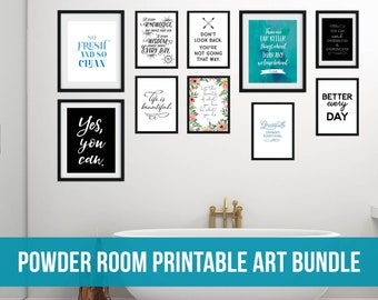 Powder Room Printable Art Bundle for a Gallery Wall