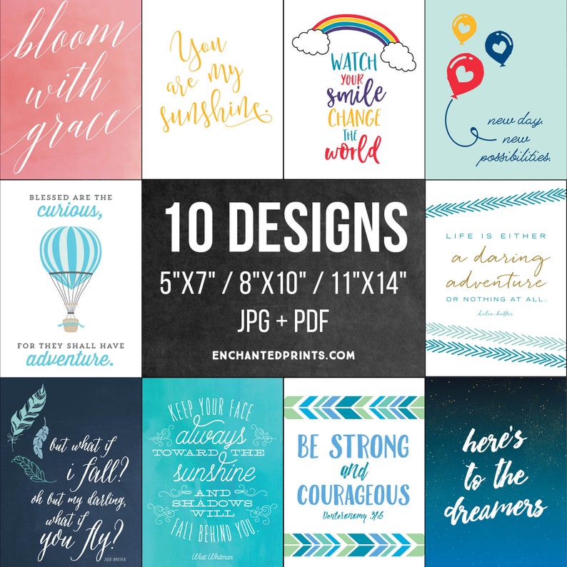 Baby Room Printable Art Bundle for a Gallery Wall image 3