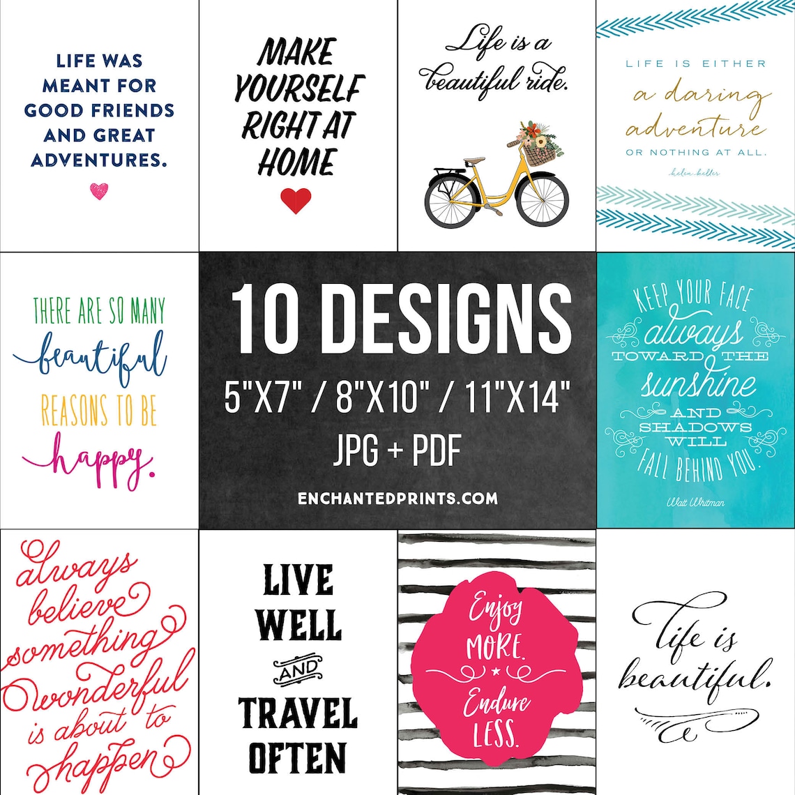 Guest Room Printable Art Bundle for a Gallery Wall - Etsy