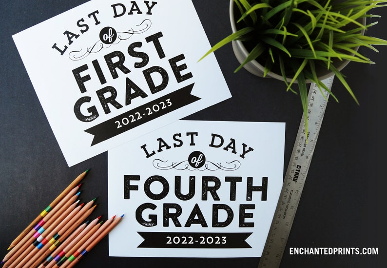 Last Day of School Sign 2022-2023 Preschool Pre-k Grades - Etsy Ireland