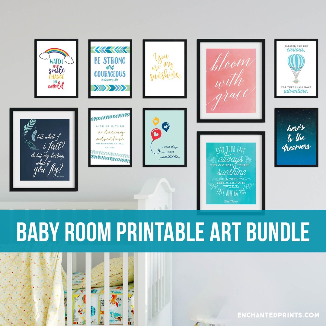 Baby Room Printable Art Bundle for a Gallery Wall Etsy