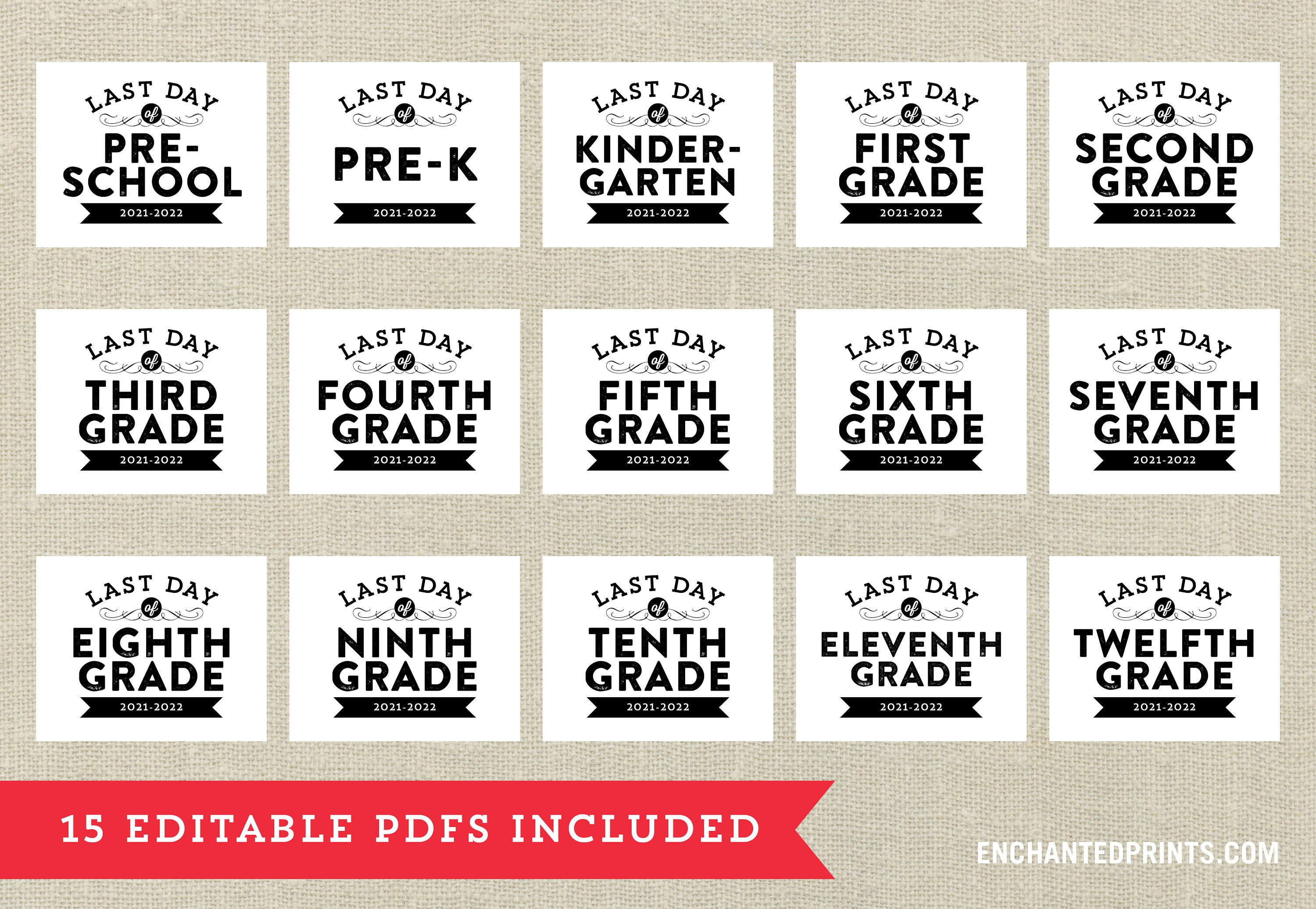 Last Day of School Sign 20212022 Preschool PreK Grades Etsy
