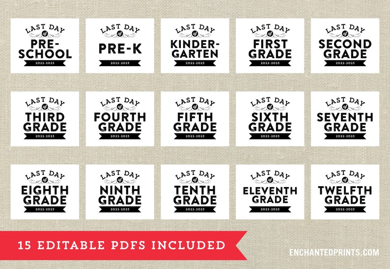 Last Day of School Sign 2022-2023 Preschool Pre-k Grades - Etsy Ireland