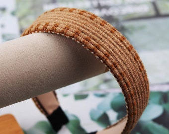 Beige Raffia Headband: Woven Summer Holiday Hairband