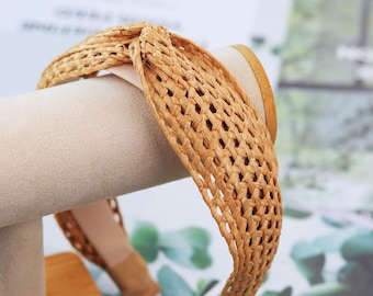 Boho Raffia Woven Headband: Summer Holiday Hair Accessory